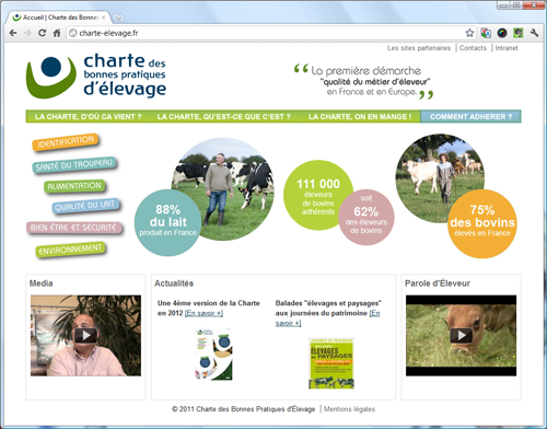 Capture d'écran du site charte-elevage.fr