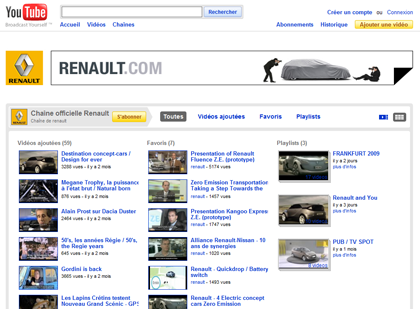 Chaîne YouTube Renault
