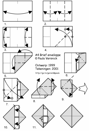 Enveloppe A4 - pliage